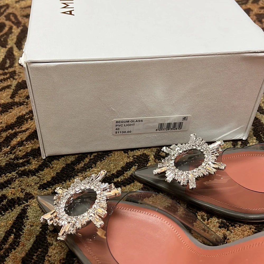 Amina muaddi begum glass pumps clear gray - Picture 6 of 7